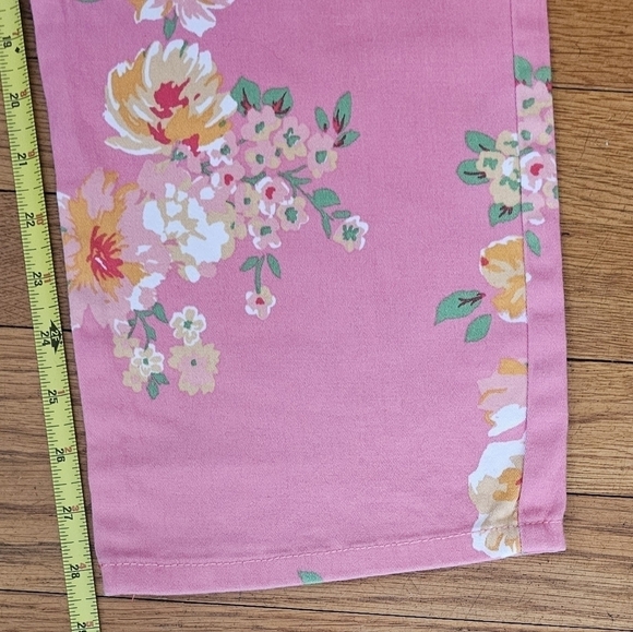 Charter Club Floral Pink Classic Stretch Jeans Size 14 - Picture 6 of 7